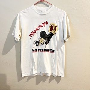 Vintage 90s Saddam Hussein Irag-Nophobia War Collector Memorabilia T shirt Tee L
